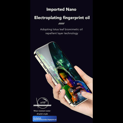 Anank Anti-Fingerprint Displayschutzfolie für Apple iPhone 14 Pro, gehärtetes Glas, Vollkleber, 2,5D, Schwarz
