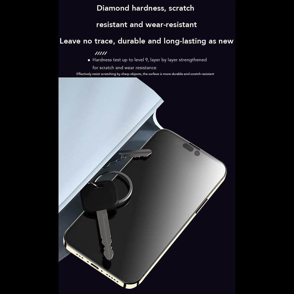 Anank Anti-Fingerprint Screen Protector for Apple iPhone 15 Pro Max, Tempered Glass, Full Glue, 2.5D, Black