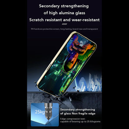 Anank Anti-Fingerprint Screen Protector for Apple iPhone 15 Pro Max, Tempered Glass, Full Glue, 2.5D, Black