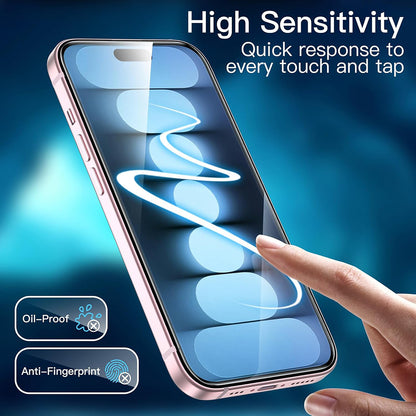 Anank Displayschutzfolie für Apple iPhone 15, gehärtetes Glas, Full Glue, 3D, 10 Stück Set