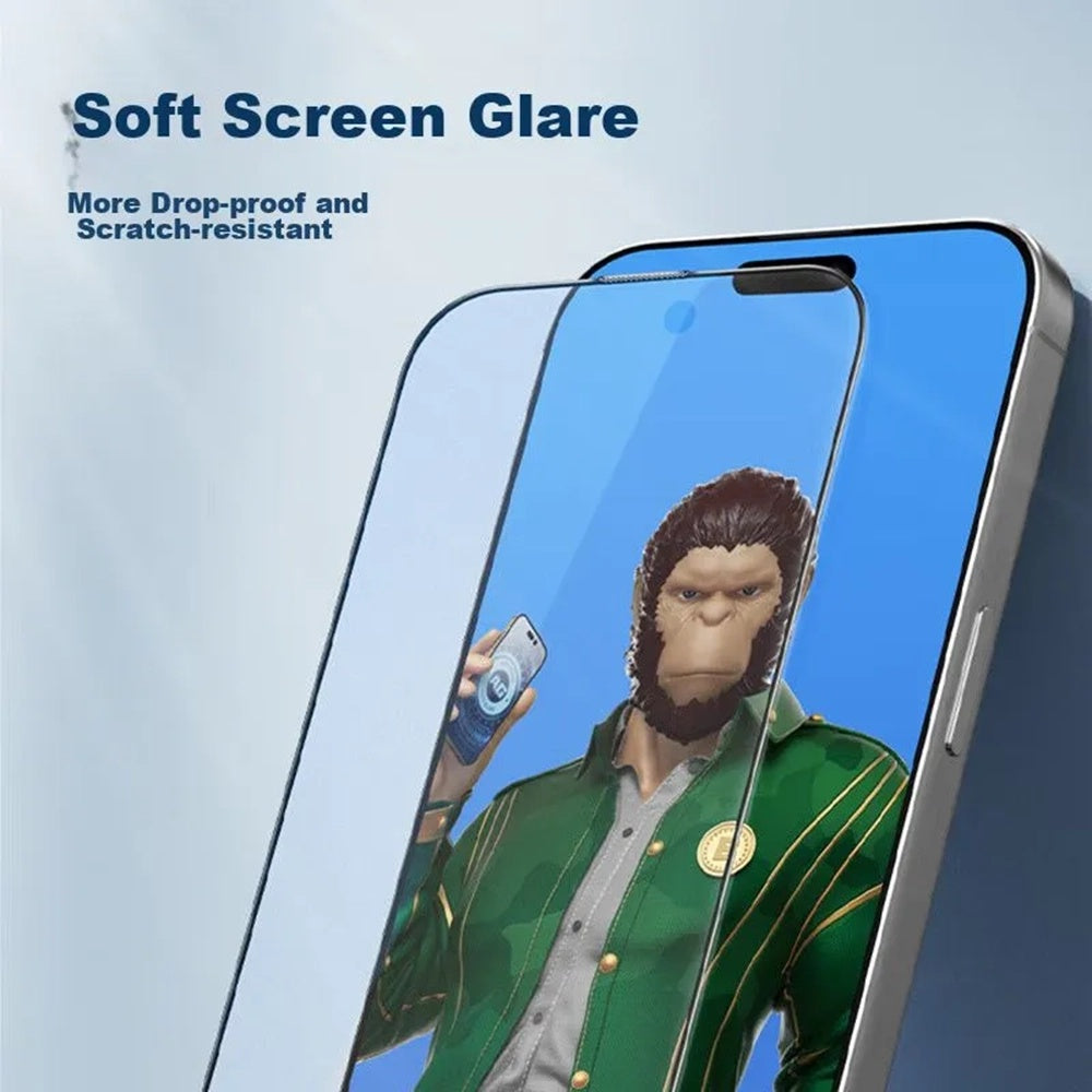Blueo Anti-Glare Displayschutzfolie für Apple iPhone 11 Pro Max / XS Max, gehärtetes Glas, Vollkleber, Schwarz