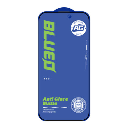 Blueo Anti-Glare Screen Protector Film for Apple iPhone 14 Pro Max, Tempered Glass, Full Glue, Black