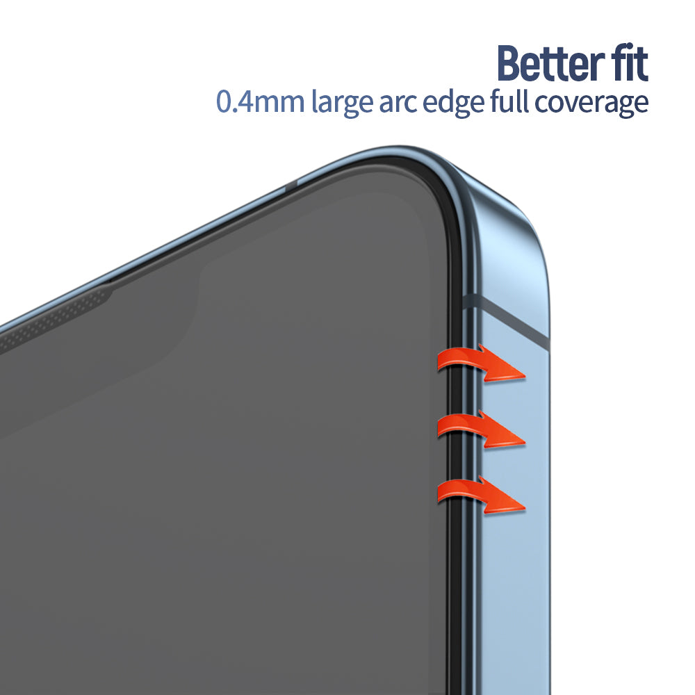 Blueo Anti-Reflektierende HD Displayschutzfolie für Apple iPhone 16 / 15, gehärtetes Glas, Vollkleber, Schwarz