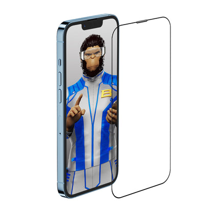 Blueo Anti-Reflective HD Displayschutzfolie für Apple iPhone 17e / 16e / 14 / 13 Pro, gehärtetes Glas, Vollklebung, Schwarz