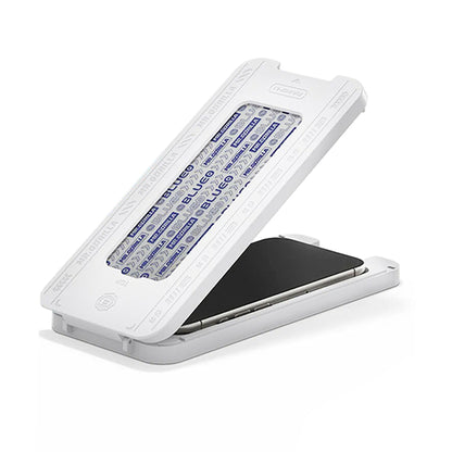 Blueo Crystal Anti-Kratz Schutzfolie mit Applikator für Apple iPhone 16 Pro Max, gehärtetes Glas, Vollkleber, Schwarz