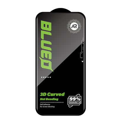 Blueo Curved Edge AR Applicator Displayschutzfolie für Apple iPhone 18 Pro Max / 17 Pro Max, gehärtetes Glas, vollflächig klebend, 3D, Schwarz