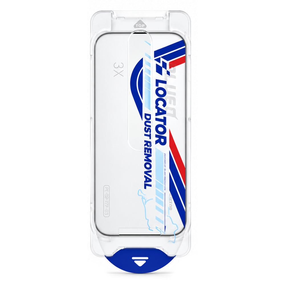 Blueo Drop Resistant Applicator Pro Displayschutzfolie für Apple iPhone 18 Pro / 17 Pro / 17 / 16 Pro, gehärtetes Glas, vollflächig klebend, schwarz