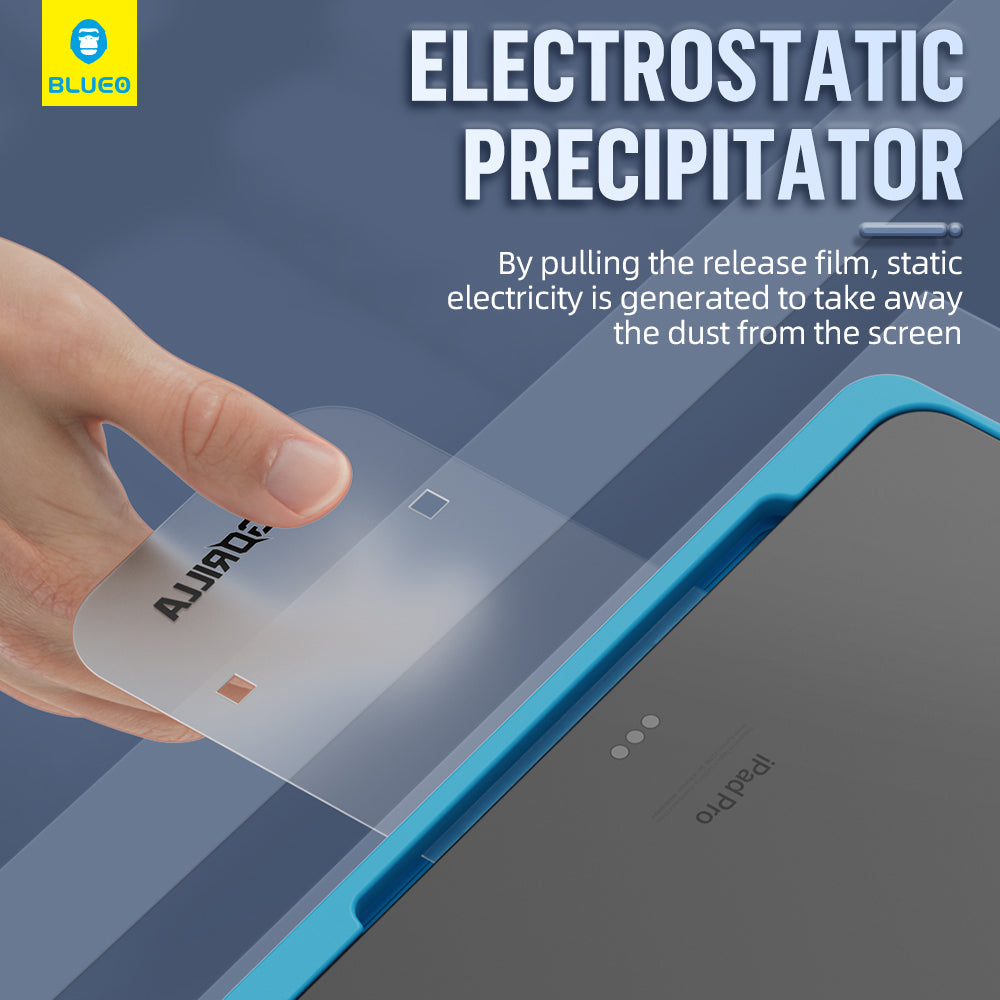 Blueo HD Applicator Pro Screen Protector for Apple iPad Pro 11 (2024), Tempered Glass, Full Glue