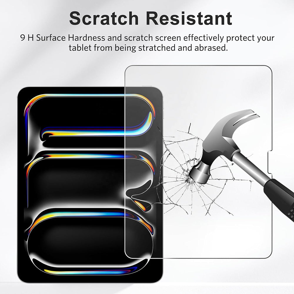 Blueo HD Displayschutzfolie für Apple iPad (2025) / (2022), gehärtetes Glas, Full Glue