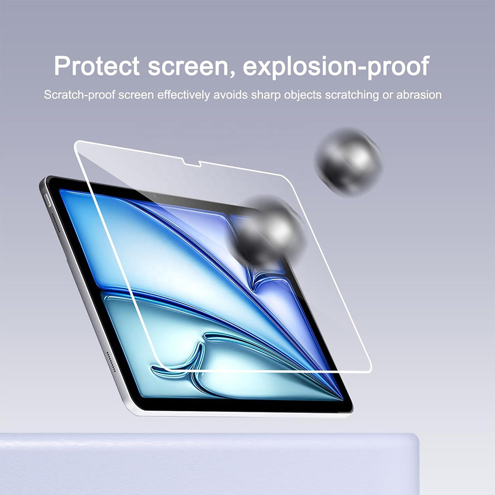 Blueo HD Displayschutzfolie für Apple iPad (2025) / (2022), gehärtetes Glas, Full Glue