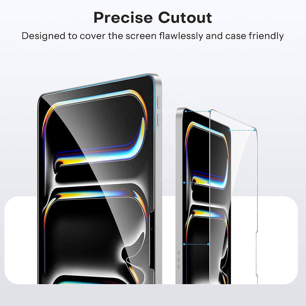 Blueo HD Displayschutzfolie für Apple iPad (2025) / (2022), gehärtetes Glas, Full Glue