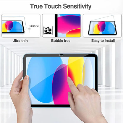 Clear Lito Classic Displayschutzfolie für Apple iPad (2025) / (2022), gehärtetes Glas, Full Glue, 2.5D
