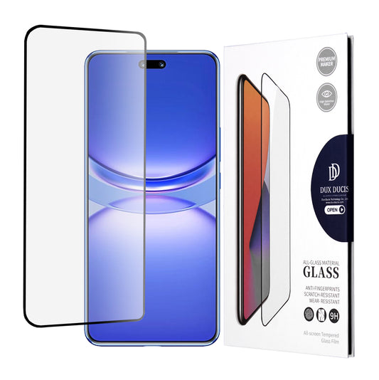 DUX DUCIS Displayschutzfolie für Huawei nova 12 Pro, gehärtetes Glas, Edge Glue, schwarz
