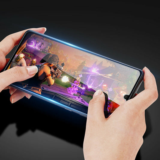 DUX DUCIS Displayschutzfolie für Samsung Galaxy M35, gehärtetes Glas, Edge Glue, schwarz