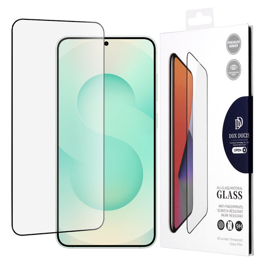 DUX DUCIS Displayschutzfolie für Samsung Galaxy S25+ S936, gehärtetes Glas, Edge Glue, Schwarz