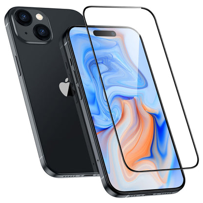 Schutzfolie ESR Armorite für Apple iPhone 15 Plus, gehärtetes Glas, Full Glue, Schwarz