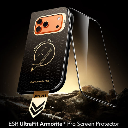 ESR Armorite Pro UltraFit Displayschutzfolie für Apple iPhone 18 Pro Max / 17 Pro Max, gehärtetes Glas, Vollkleber, Schwarz