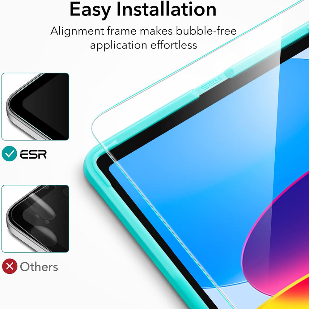 Schutzfolie ESR Bildschirm für Apple iPad (2025) / (2022), Gehärtetes Glas, Vollkleber, Set 2 Stück
