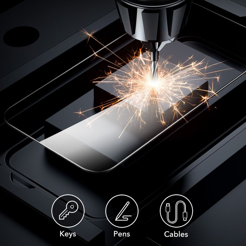 Schutzfolie ESR Bildschirm für Apple iPhone 16, Gehärtetes Glas, Vollkleber