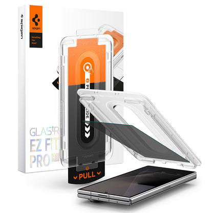 Außenschutzfolie Privacy Spigen GlastR EZ FIT Pro HD für Samsung Galaxy Z Fold8 Ultra F976, Gehärtetes Glas, Vollflächig verklebt