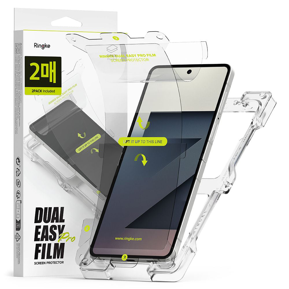 Schutzfolie Ringke Dual Easy Pro für Samsung Galaxy Z Flip7 F766, Kunststoff, 2er Set