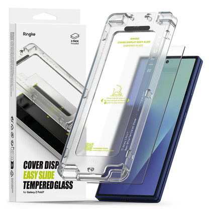 Schutzfolie Außenbildschirm Ringke Easy Slide für Samsung Galaxy Z Fold7 F966, Gehärtetes Glas, Vollverklebung, Set 2 Stück