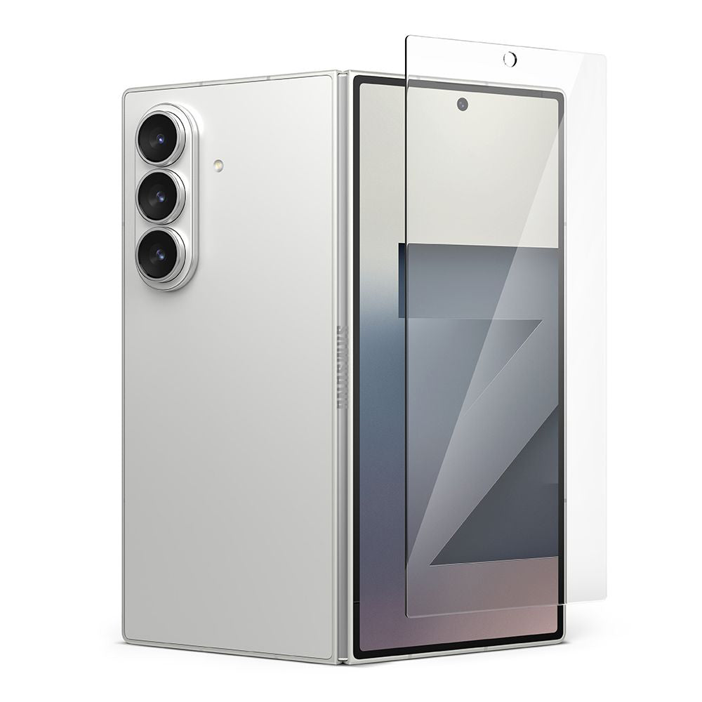 Schutzfolie Außenbildschirm Ringke Easy Slide für Samsung Galaxy Z Fold7 F966, Gehärtetes Glas, Vollverklebung, Set 2 Stück