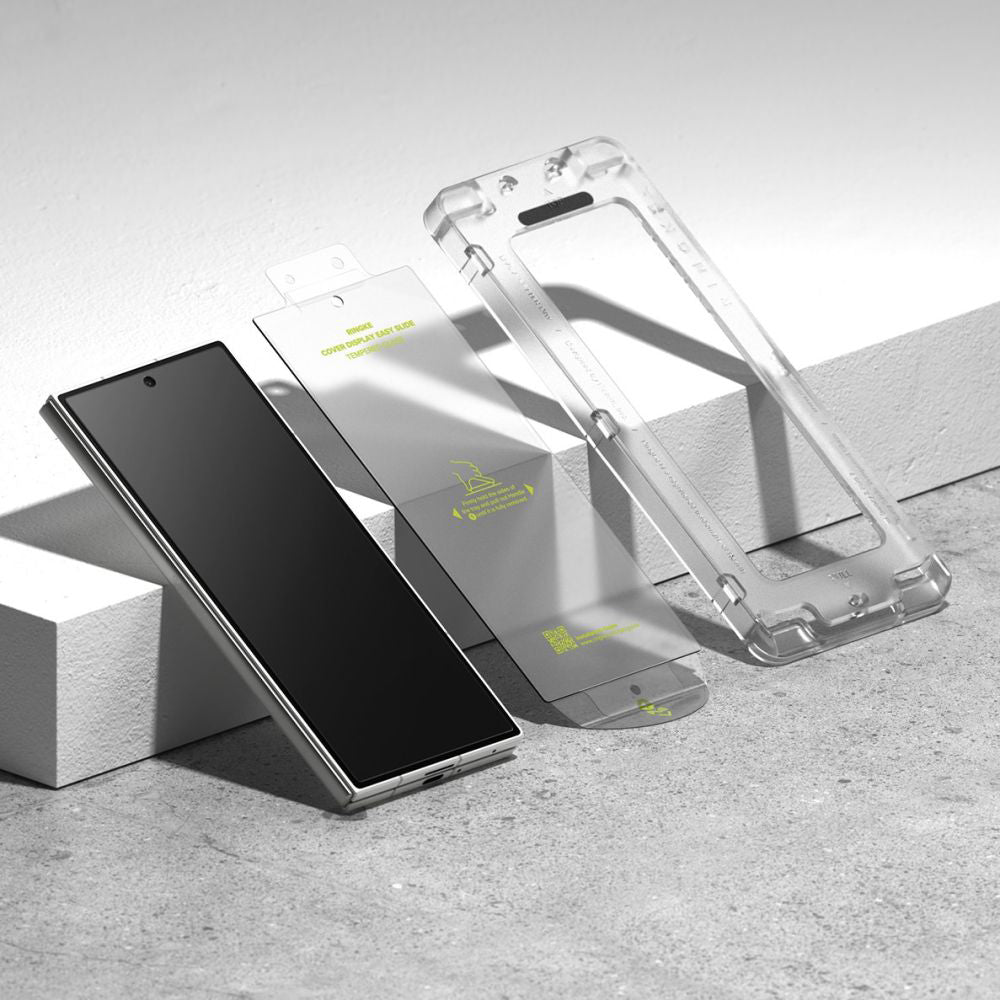 Schutzfolie Außenbildschirm Ringke Easy Slide für Samsung Galaxy Z Fold7 F966, Gehärtetes Glas, Vollverklebung, Set 2 Stück