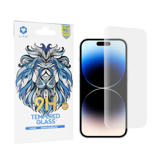 Lito Classic Displayschutzfolie für Apple iPhone 14 Pro, gehärtetes Glas, Full Glue, 2.5D