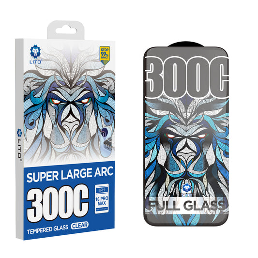Bildschirmschutzfolie Lito D+ Max 300C für Apple iPhone 15 Pro Max, gehärtetes Glas, Full Glue
