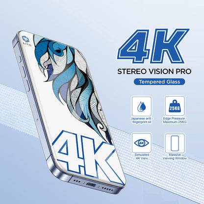 Schutzfolie Lito D+ Max 4K für Apple iPhone 17 / 16 Pro, gehärtetes Glas, Vollkleber, Schwarz