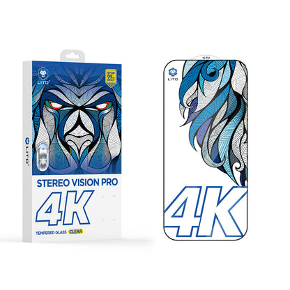 Schutzfolie Lito D+ Max 4K für Apple iPhone 17 / 16 Pro, gehärtetes Glas, Vollkleber, Schwarz