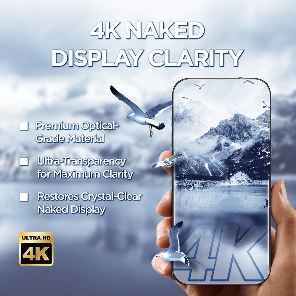Schutzfolie Lito D+ Max 4K für Apple iPhone 17 Pro Max, Gehärtetes Glas, Vollverklebung, Schwarz
