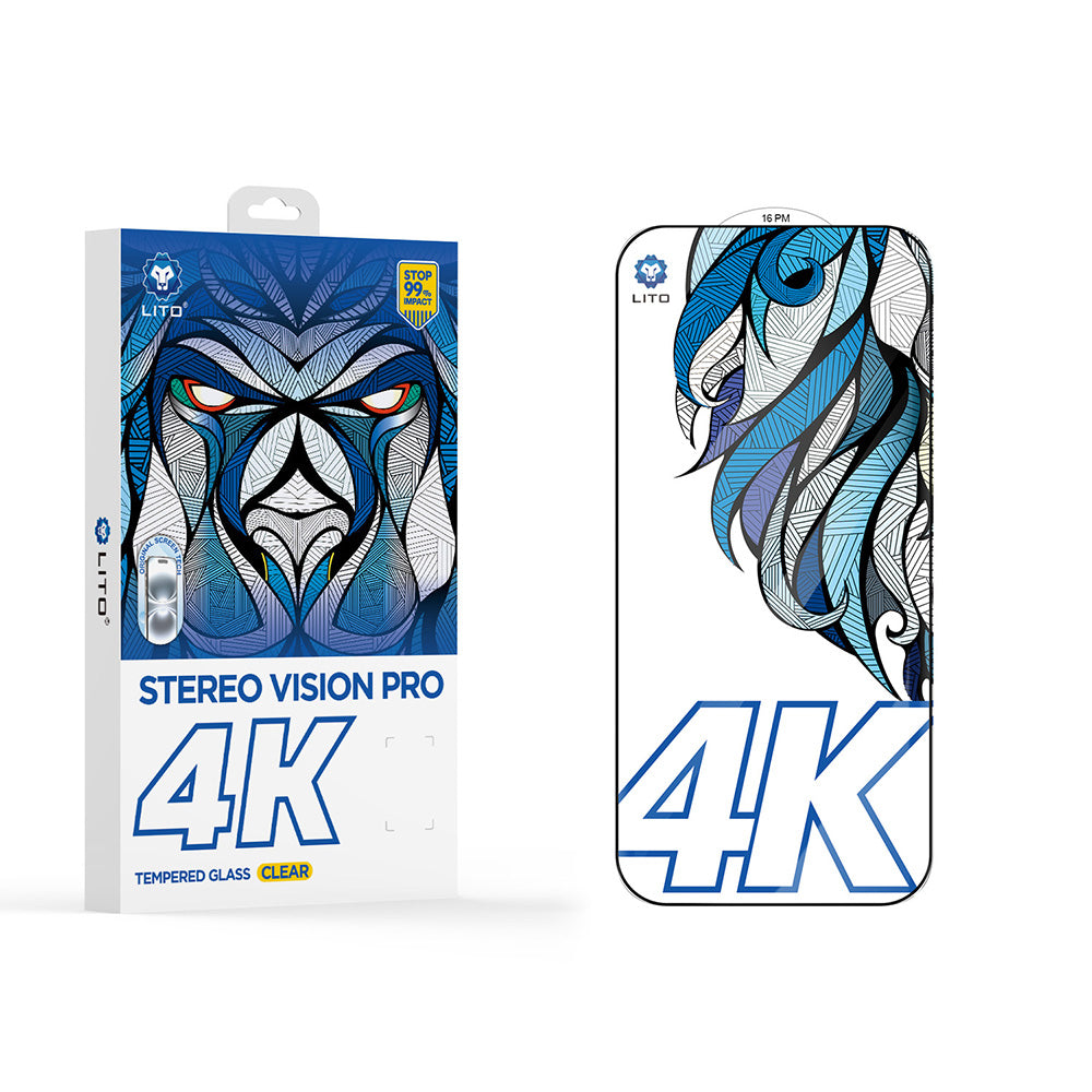 Schutzfolie Lito D+ Max 4K für Apple iPhone 17 Pro Max, Gehärtetes Glas, Vollverklebung, Schwarz