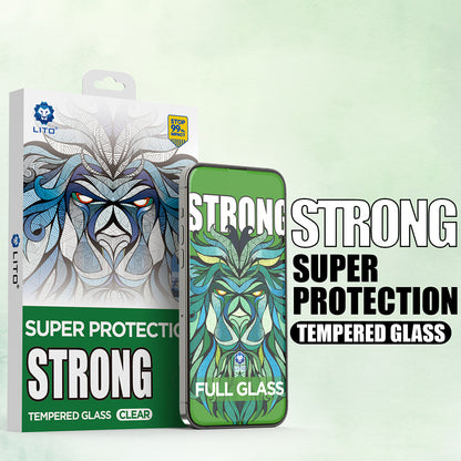 Schutzfolie Lito D+ Max Strong für Apple iPhone 17 Pro Max, gehärtetes Glas, Full Glue, Schwarz