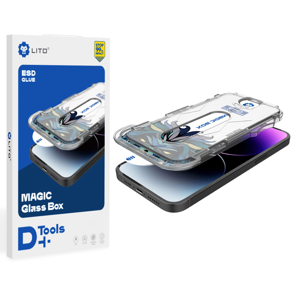 Lito Magic Glass Box D+ Tools Screen Protector Film for Apple iPhone XS Max, Tempered Glass, Full Glue