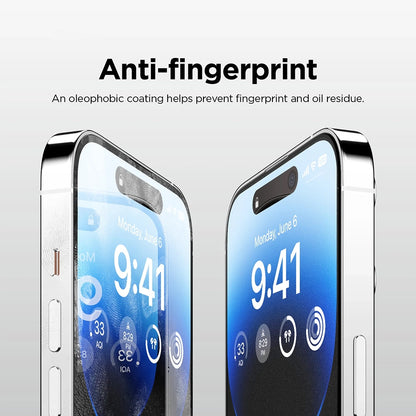 Anank 5X Reinforced Matte Screen Protector for Apple iPhone 17 Pro, Tempered Glass, Full Glue, 2.5D, Black