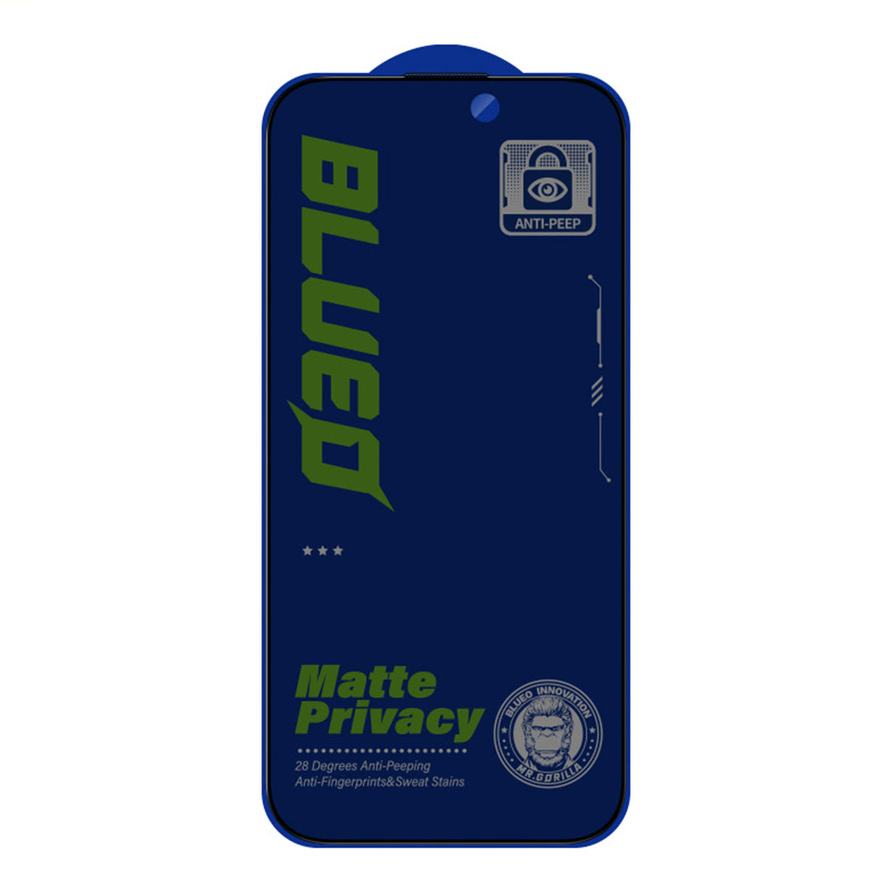 Matt Privacy Blueo Anti-Peep Displayschutzfolie für Apple iPhone 14 Pro, gehärtetes Glas, Vollkleber