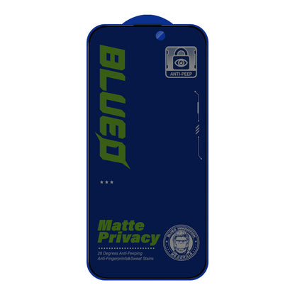 Matt Privacy Blueo Anti-Peep Displayschutzfolie für Apple iPhone 14 Pro, gehärtetes Glas, Vollkleber