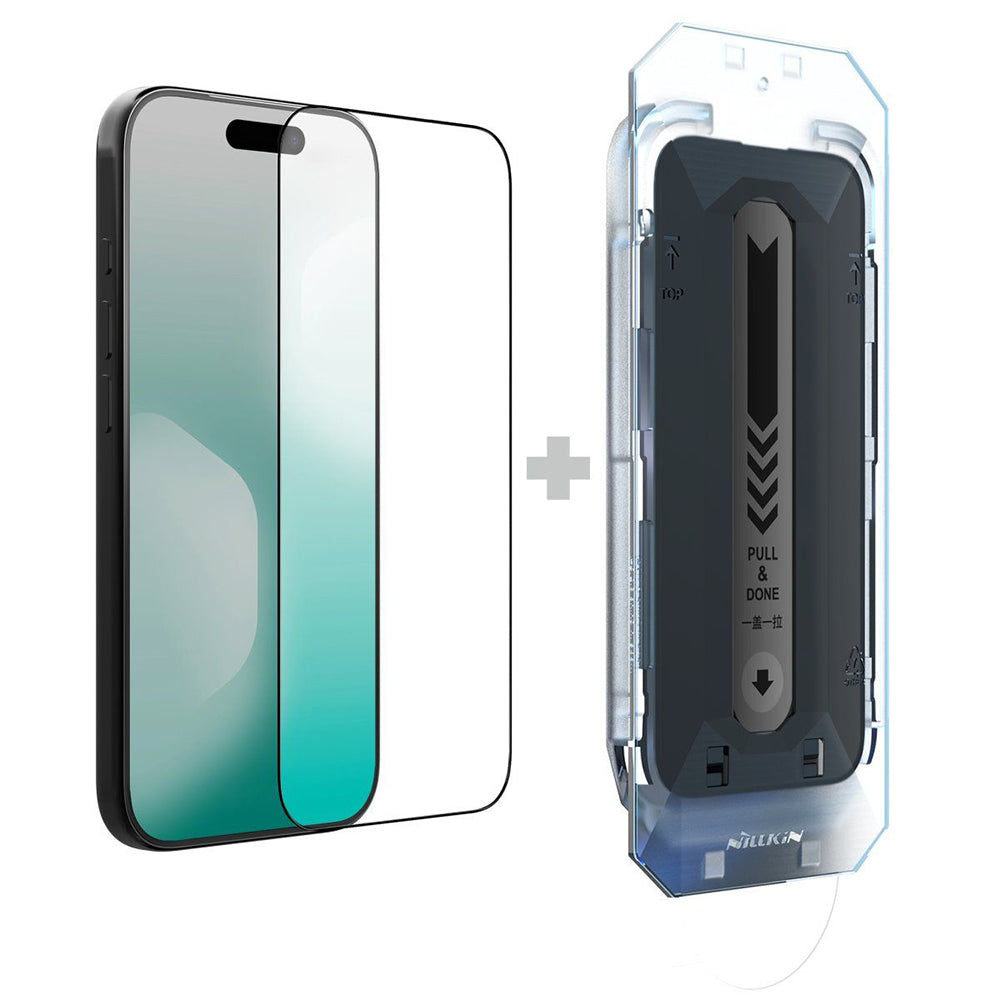 Nillkin CP+ Pro Displayschutzfolie mit Applikator für Apple iPhone 18 Pro / 17 Pro, gehärtetes Glas, Vollkleber, schwarz