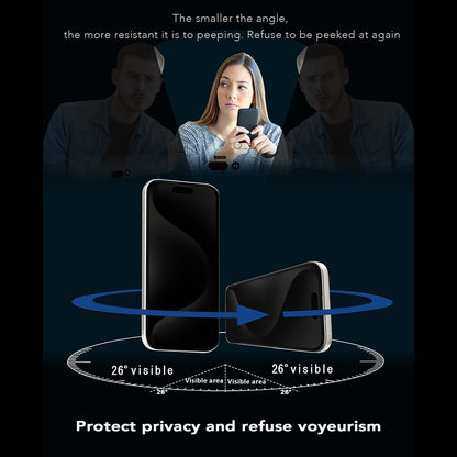 Anank 5X Reinforced 360 Privacy Screen Protector for Apple iPhone 17, Tempered Glass, Full Glue, 2.5D