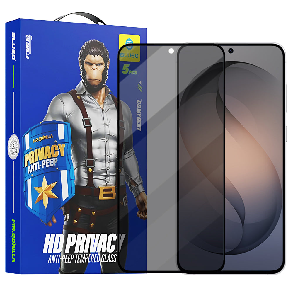 Schutzfolie Privacy Blueo Anti-Peep für Samsung Galaxy S26 S942, Gehärtetes Glas, Vollverklebung, Set mit 5 Stück