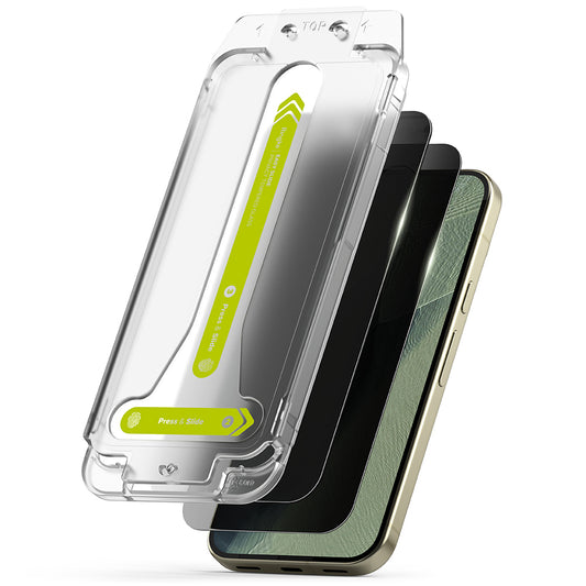 Privacy-Schutzfolie Ringke Easy Slide für Google Pixel 11 Pro / 10 Pro / 9 Pro, gehärtetes Glas, Vollkleber, 2 Stück Set