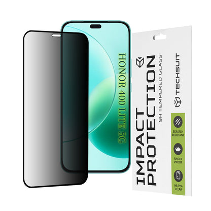Privacy Techsuit Displayschutzfolie für Honor 400 Lite / X8c / X8b, gehärtetes Glas, Full Glue, 111D