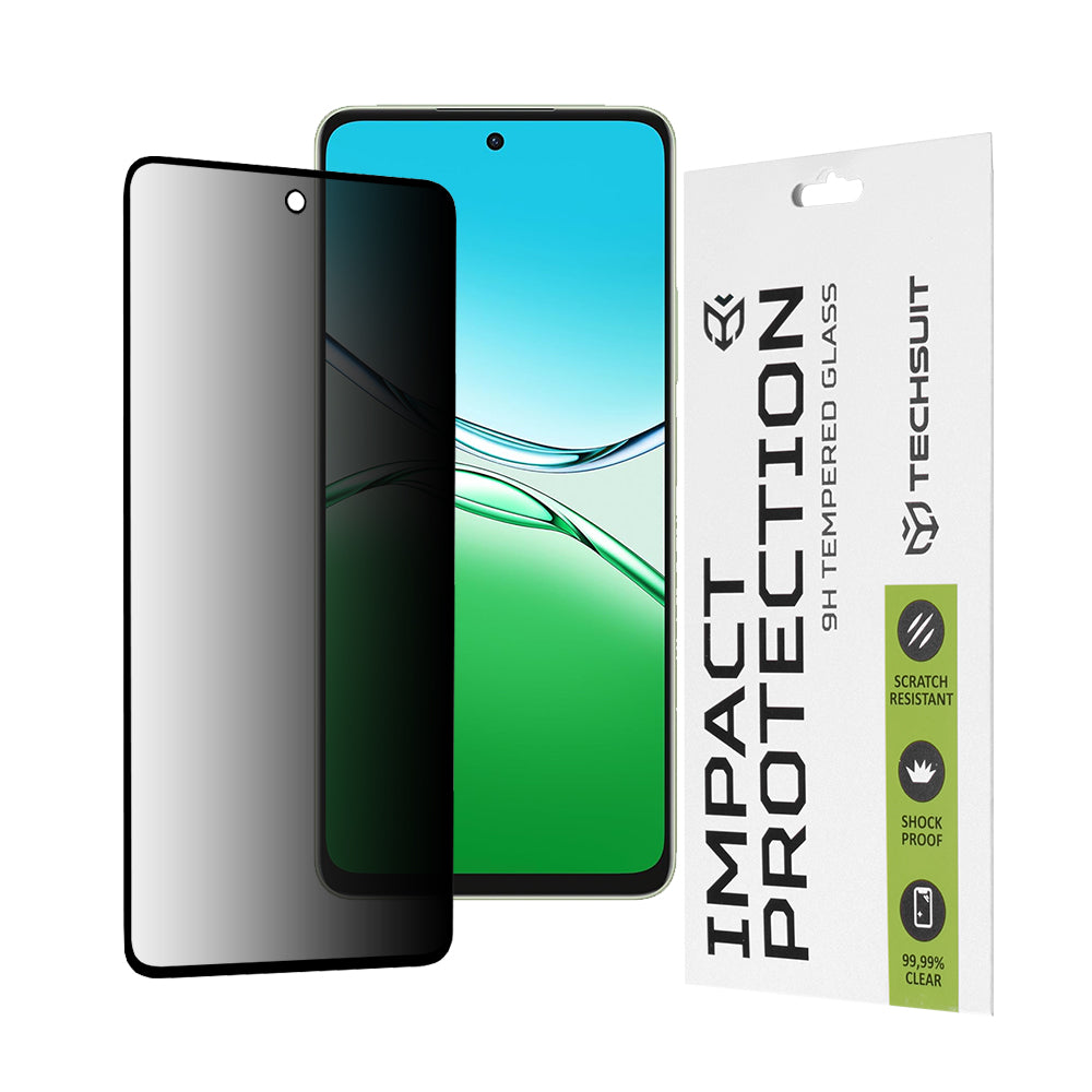 Privacy Techsuit Displayschutzfolie für Oppo A5 Pro 4G / A5 Pro, gehärtetes Glas, Full Glue, 111D