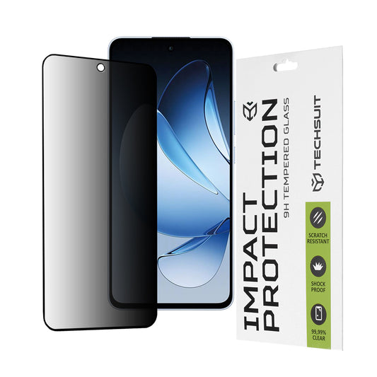 Privacy Techsuit Displayschutzfolie für Oppo Reno13, gehärtetes Glas, Full Glue, 111D