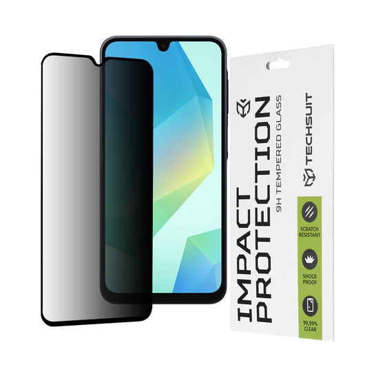 Privacy Techsuit Displayschutzfolie für Samsung Galaxy A16 5G A166 / A16 4G A165, gehärtetes Glas, Full Glue, 111D