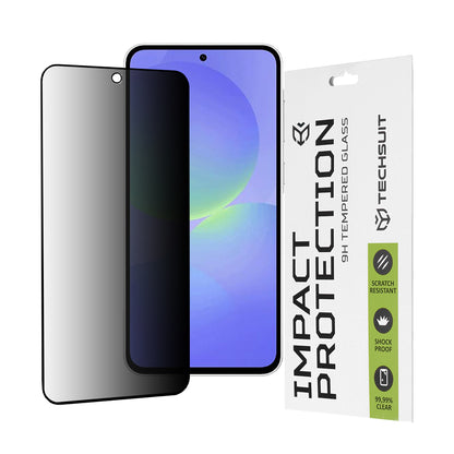 Privacy Techsuit Displayschutzfolie für Samsung Galaxy A56 A566 / A36 A366, gehärtetes Glas, Full Glue, 111D