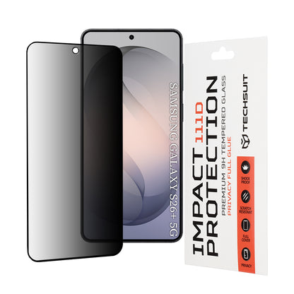 Schutzfolie Privacy Techsuit für Samsung Galaxy S26 Plus S947, Gehärtetes Glas, Full Glue, 111D