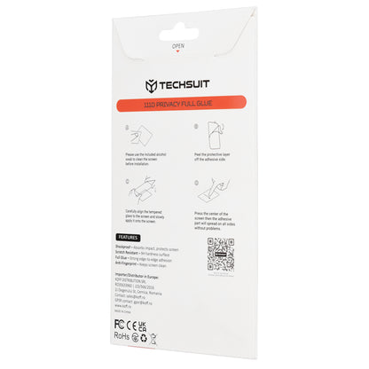 Schutzfolie Privacy Techsuit für Samsung Galaxy S26 Plus S947, Gehärtetes Glas, Full Glue, 111D